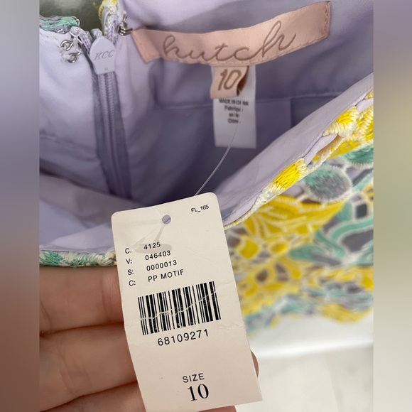 NEW Anthropologie Hutch Lace Pastel Yellow Blue Floral Print Shorts Sz 10 NWT 2 - Picture 4 of 11